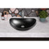 Hand Hammered Aluminum 19 inch Harbor Oval Vessel Bathroom Sink - Matte Black